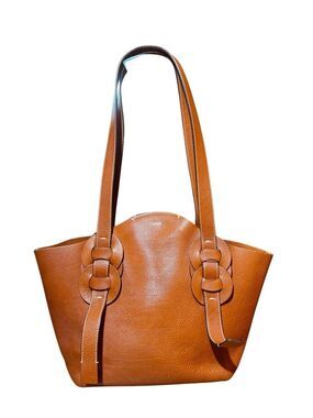 Chloe Caramel Tan Brown Leather 2021 Darryl Tote Bag Auth